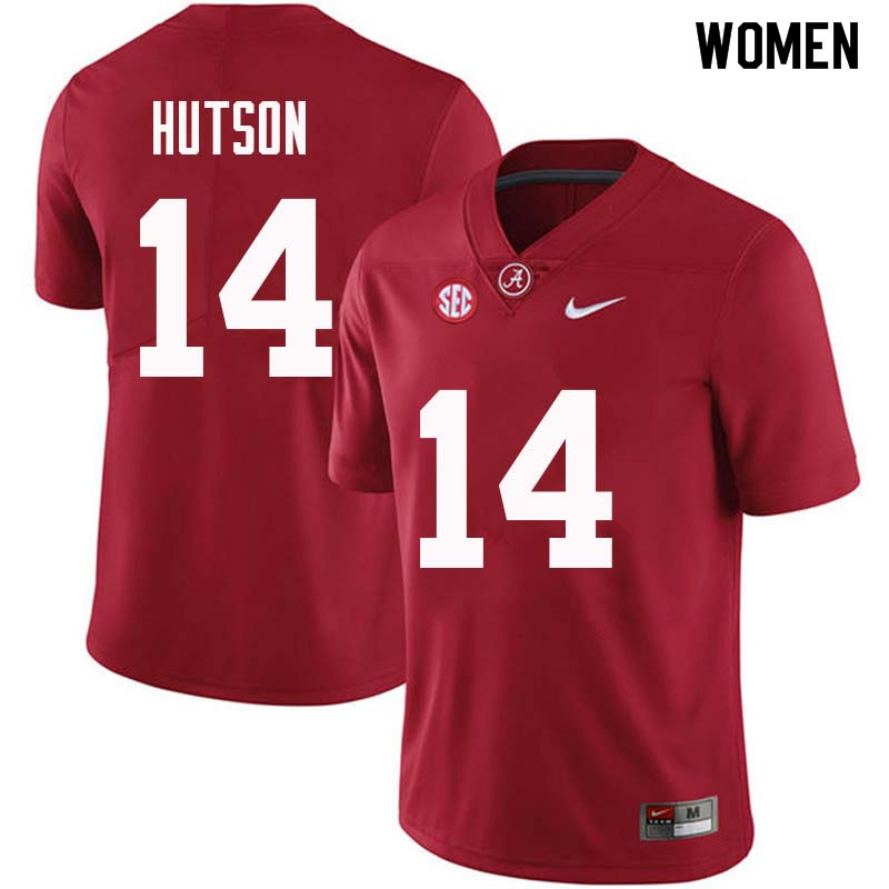 Alabama Crimson Tide Women's Don Hutson #14 Crimson NCAA Nike Authentic Stitched College Football Jersey IE16I61ZV